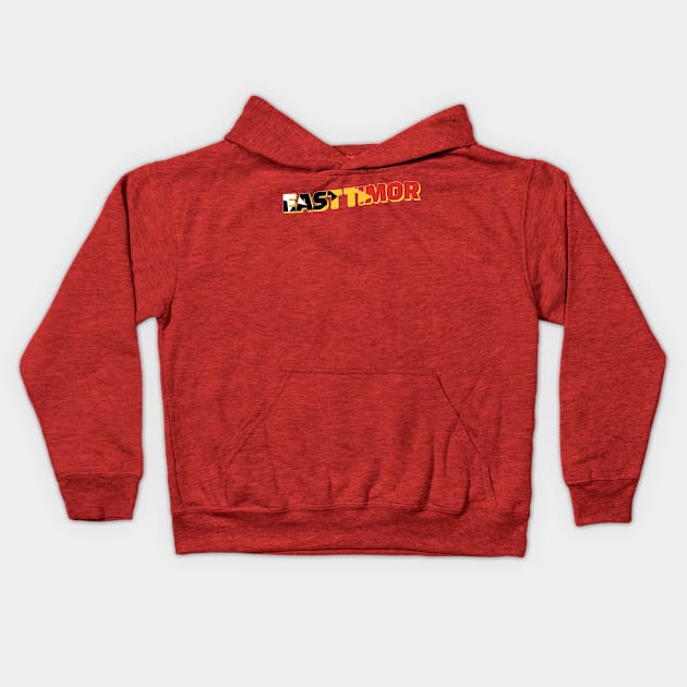 East Timor Vintage style retro souvenir Kids Hoodie by DesignerPropo